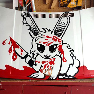 Hand Painted Entire Race Car for Killer Rabbit Racing