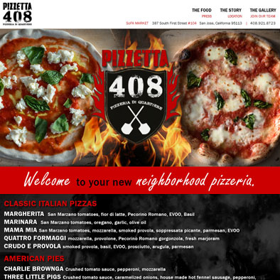 Graphic & Website Design: www.pizzetta408.com